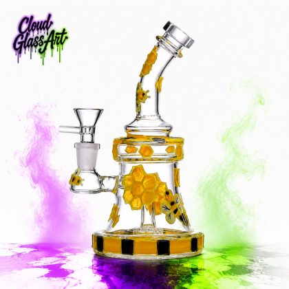 Luminous Bee Glass Dab Rig