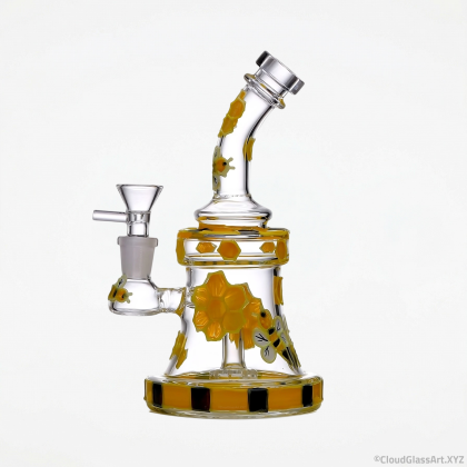 Luminous Bee Glass Water PipeCopyright ©CloudGlassArt