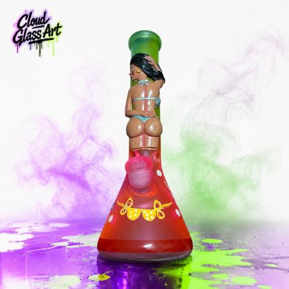 Luminous Bikini Lady Glass Bong ©CloudGlassArt