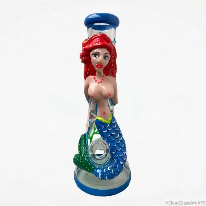 Luminous Mermaid Glass Water Pipe