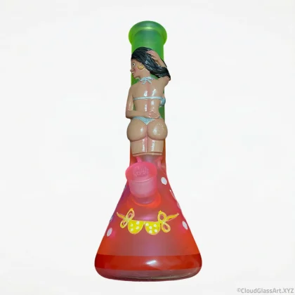 Luminous Exotic Bikini Lady Glass Pipe
