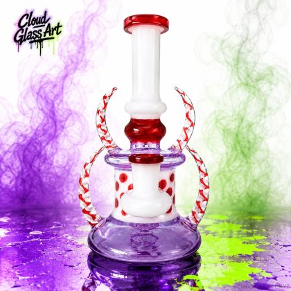 7.5″ Red Ox horn Glass Bong