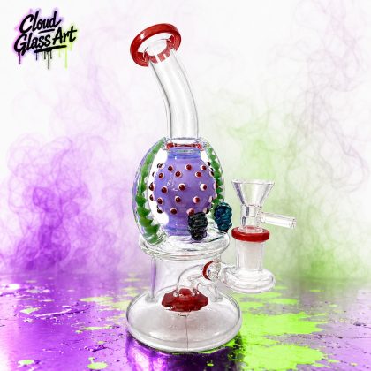 7.8 Purple Ball Thorn Glass Bong