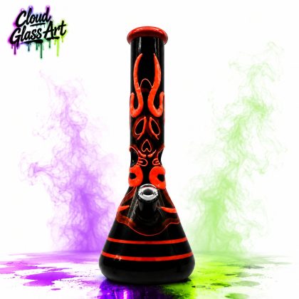 Luminous Ghostface Glass Bong ©CloudGlassArt
