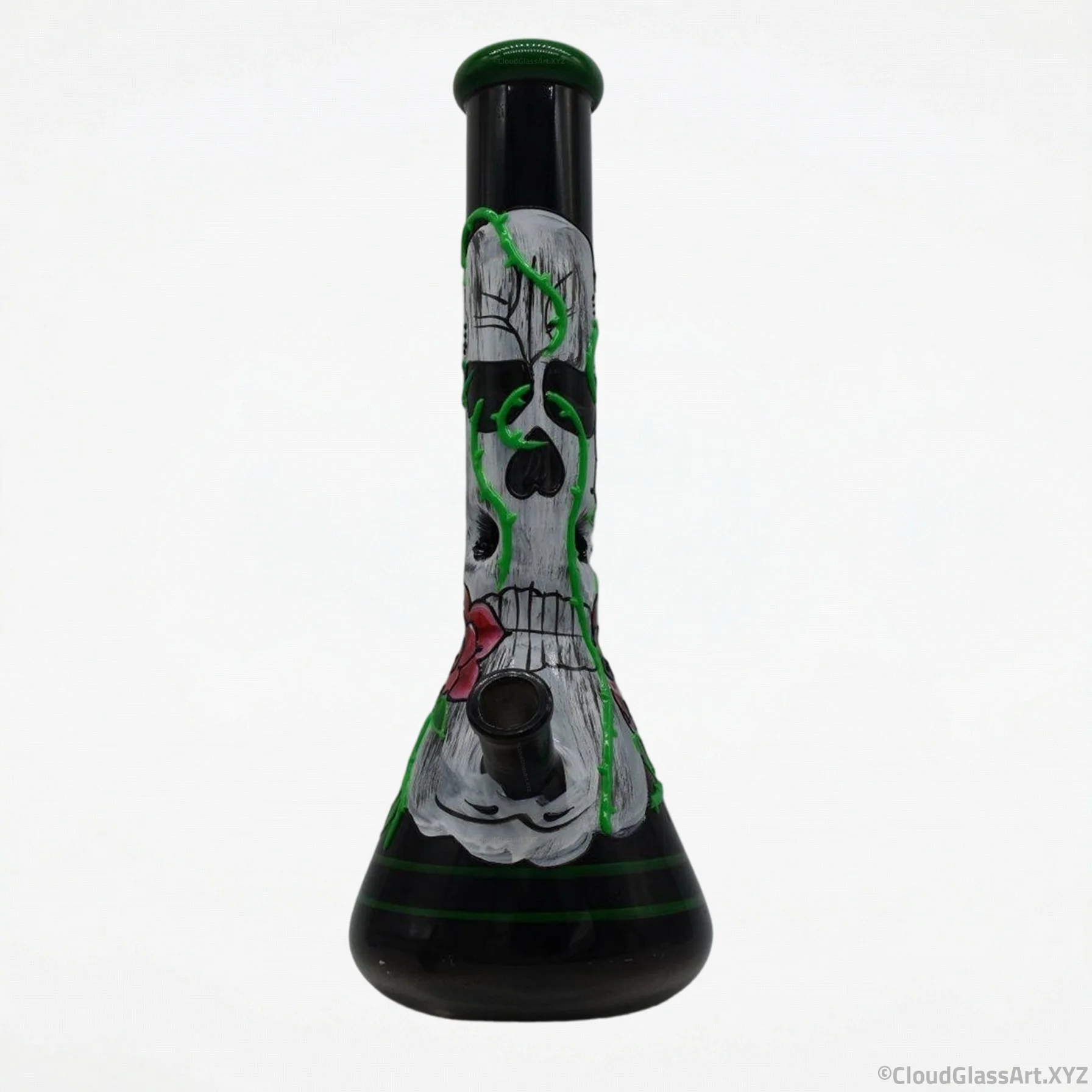 Luminous Skull Glass Bong ©CloudGlassArt