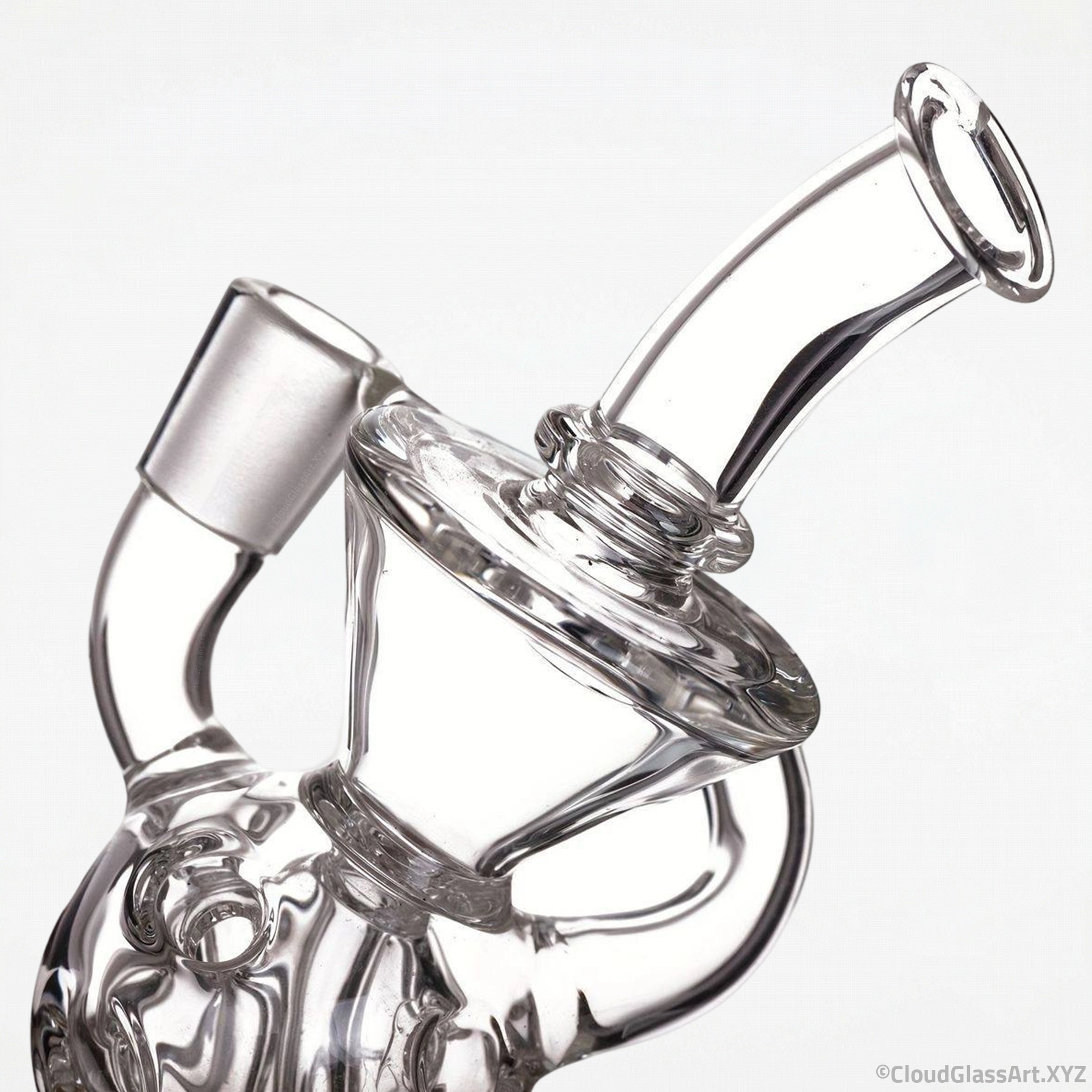5.9″ Up-Down Loop Recycler Glass Bong